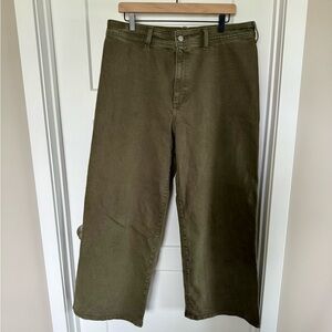 Universal Thread High-Rise Sailor Ankle Jeans Green